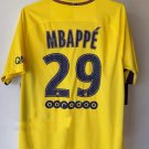adult unisex Paris Saint-Germain Soccer Uniform 29 Kylian Mbappé Jersey Retro 17/18 Third Yellow