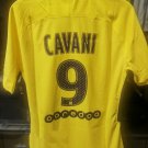 adult unisex Paris Saint-Germain Soccer Uniform 9 Edinson Cavani Jersey Retro 17/18 Third Yellow