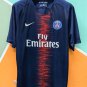 adult unisex Paris Saint-Germain Soccer Uniform Blank Jersey Retro 18/19 Home Activewear Navy Shirt