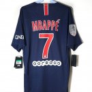 adult unisex Paris Saint-Germain Soccer Uniform 7 Kylian Mbappé Jersey Retro 18/19 Home Shirt Navy