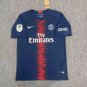 adult unisex Paris Saint-Germain Soccer Uniform Blank Jersey Retro 18/19 Home Activewear Navy Shirt