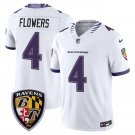 adult & youth,toddler Ravens Uniform 4 Zay Flowers Jersey 2026 new Activewear White Stitched Shirt
