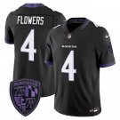adult & youth,toddler Ravens Uniform 4 Zay Flowers Jersey 2026 new Activewear Black Stitched Shirt