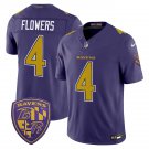 adult & youth,toddler Ravens Uniform 4 Zay Flowers Jersey 2026 new Stitched Shirt Purple Alternate