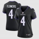 women's Baltimore Ravens Uniform 4 Zay Flowers Jersey 2026 new Stitched Activewear Black Shirt