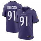 adult & youth,toddler Ravens Uniform 91 Trey Hendrickson Jersey new Activewear Purple Stitched Shirt