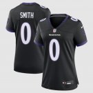 women's Baltimore Ravens Uniform 0 Roquan Smith Jersey 2026 new Stitched Activewear Black Shirt