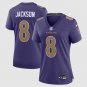 women's Baltimore Ravens Uniform 8 Lamar Jackson Jersey 2026 new Stitched Shirt Purple Alternate