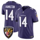 adult & youth,toddler Ravens Uniform 14 Kyle Hamilton Jersey 2026 new Stitched Activewear Purple