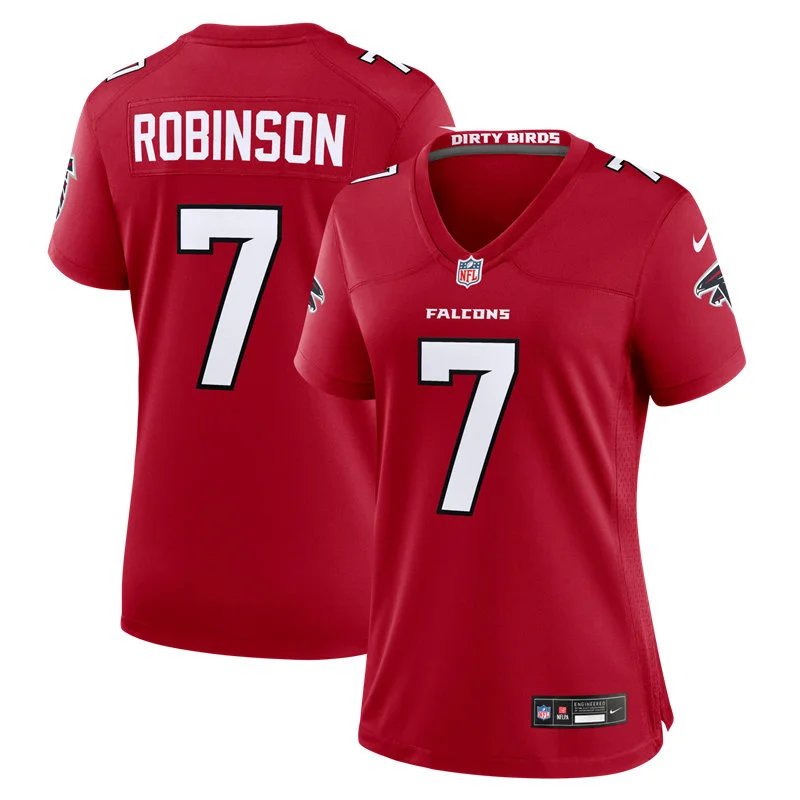 women's Atlanta Falcons Uniform 7 Bijan Robinson Jersey 2026 new Stitched Activewear Red Shirt