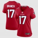 women's Atlanta Falcons Uniform 17 Zachariah Branch Jersey 2026 new Stitched Activewear Red Shirt