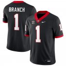 adult & youth Georgia Bulldogs Uniform 1 Zachariah Branch Jersey College Activewear Black Stitched