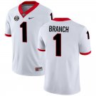 adult & youth Georgia Bulldogs Uniform 1 Zachariah Branch Jersey College Activewear White Stitched