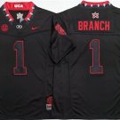 adult & youth Georgia Bulldogs Uniform 1 Zachariah Branch Jersey College Shirt Blackout Stitched