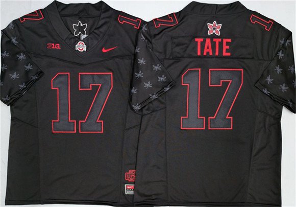 adult & youth Ohio State Buckeyes Uniform 17 Carnell Tate Jersey College Shirt Black 2025 Stitched