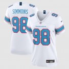 women's Tennessee Titans Uniform 98 Jeffery Simmons Jersey 2026 new Stitched Activewear White Shirt