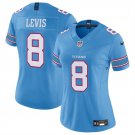 women's Tennessee Titans Uniform 8 Will Levis Jersey 2026 new Stitched Activewear Blue Shirt