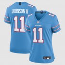 women's Tennessee Titans Uniform 11 Jermaine Johnson II Jersey 2026 new Stitched Activewear Blue
