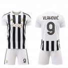 adult & kids Juventus Soccer Uniform suit 9 Dušan Vlahović Jersey set 2627 Home Shirt White kit