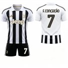 adult & kids Juventus Soccer Uniform suit 7 Francisco Conceição Jersey set 2627 Home White kit