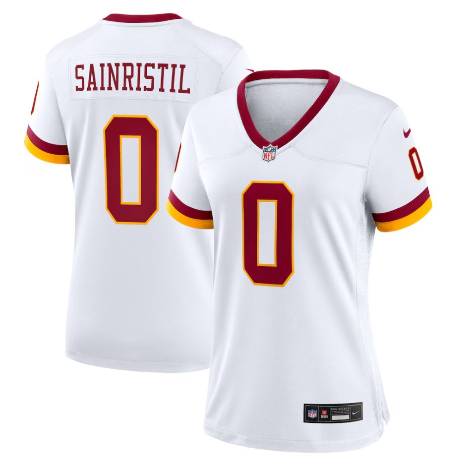 women's Washington Commanders Uniform 0 Mike Sainristil Jersey 2026 new Stitched Activewear White
