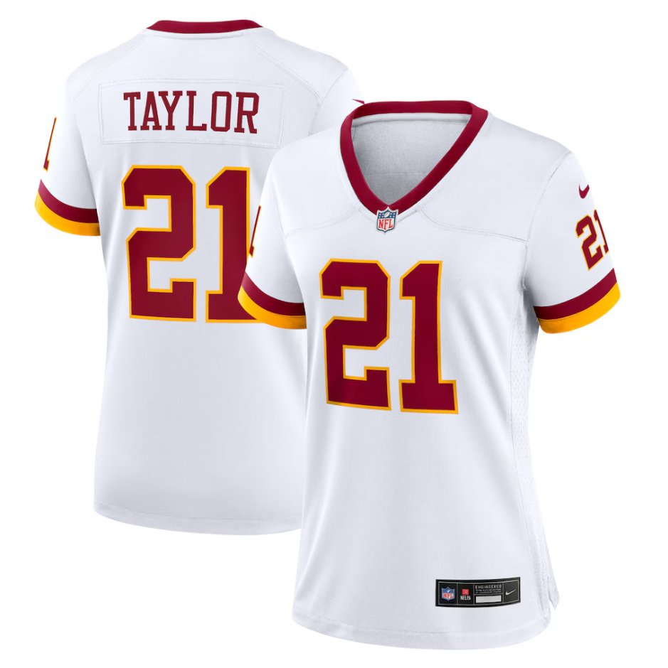women's Washington Commanders Uniform 21 Sean Taylor Jersey 2026 new Stitched Activewear White