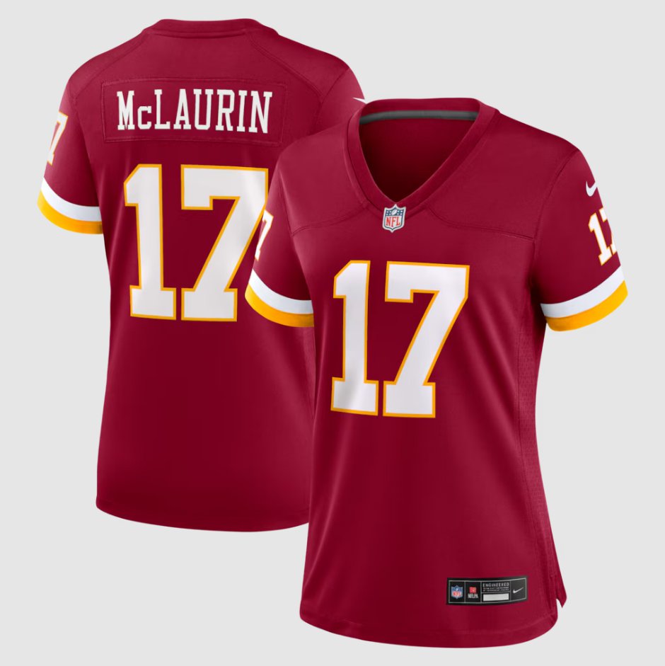 women's Washington Commanders Uniform 17 Terry McLaurin Jersey 2026 new Stitched Shirt Burgundy