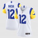 women's Los Angeles Rams Uniform 12 Puka Nacua Jersey 2026 new Stitched Activewear White Shirt