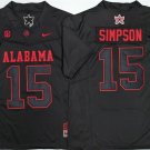 adult & youth Alabama Crimson Tide Uniform 15 Ty Simpson Jersey College Activewear Black Stitched
