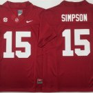 adult & youth Alabama Crimson Tide Uniform 15 Ty Simpson Jersey College Activewear Red Stitched