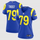 women's Los Angeles Rams Uniform 79 Keagen Trost Jersey 2026 new Stitched Activewear Royal Shirt