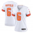 women's Tampa Bay Buccaneers Uniform 6 Baker Mayfield Jersey Stitched Activewear White Shirt