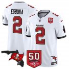adult & youth Buccaneers Uniform 2 Emeka Egbuka Jersey Stitched White 50th Season Patch Activewear