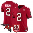 adult & youth Buccaneers Uniform 2 Emeka Egbuka Jersey Stitched Red 50th Season Patch Activewear