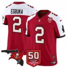 adult & youth Buccaneers Uniform 2 Emeka Egbuka Jersey Stitched Red-White 50th Season Patch Shirt