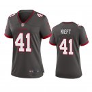 women's Tampa Bay Buccaneers Football Uniform 41 Ko Kieft Jersey Stitched Activewear Pewter Shirt
