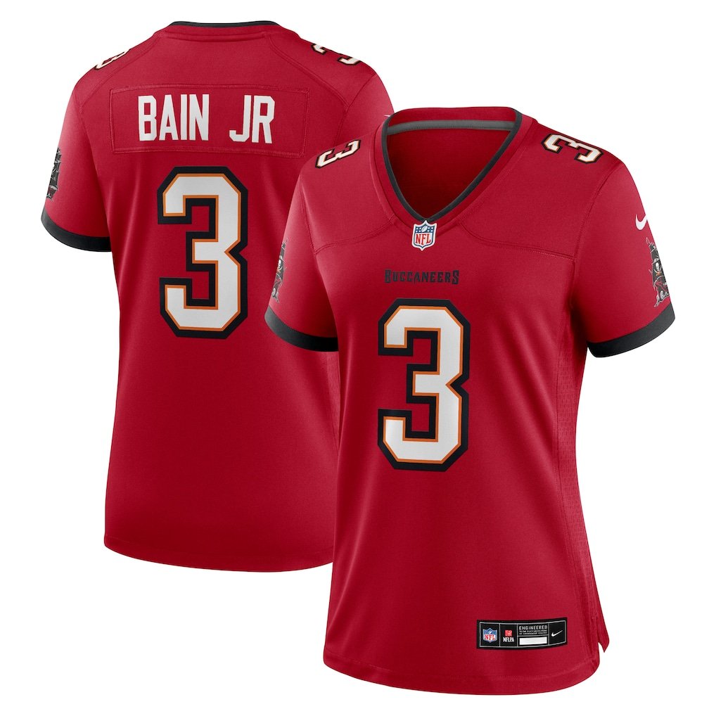 women's Tampa Bay Buccaneers Uniform 3 Rueben Bain Jr. Jersey 2026 Draft Stitched Activewear Red