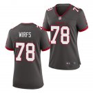 women's Tampa Bay Buccaneers Uniform 78 Tristan Wirfs Jersey Stitched Activewear Pewter Shirt