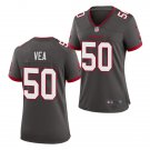 women's Tampa Bay Buccaneers Football Uniform 50 Vita Vea Jersey Stitched Activewear Pewter Shirt