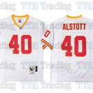 adult Tampa Bay Buccaneers Uniform 40 Mike Alstott Jersey Stitched White M&N Throwback Mesh Shirt