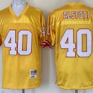 adult Tampa Bay Buccaneers Uniform 40 Mike Alstott Jersey Stitched Yellow M&N Throwback Mesh Shirt
