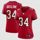 women's Tampa Bay Buccaneers Football Uniform 34 Alex Anzalone Jersey Stitched Activewear Red Shirt