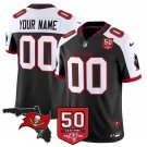 adult & youth Buccaneers Uniform 00 Custom name number Jersey Stitched Black-White 50th Season