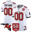 adult & youth Buccaneers Uniform 00 Custom name number Jersey Stitched White 50th Season Patch