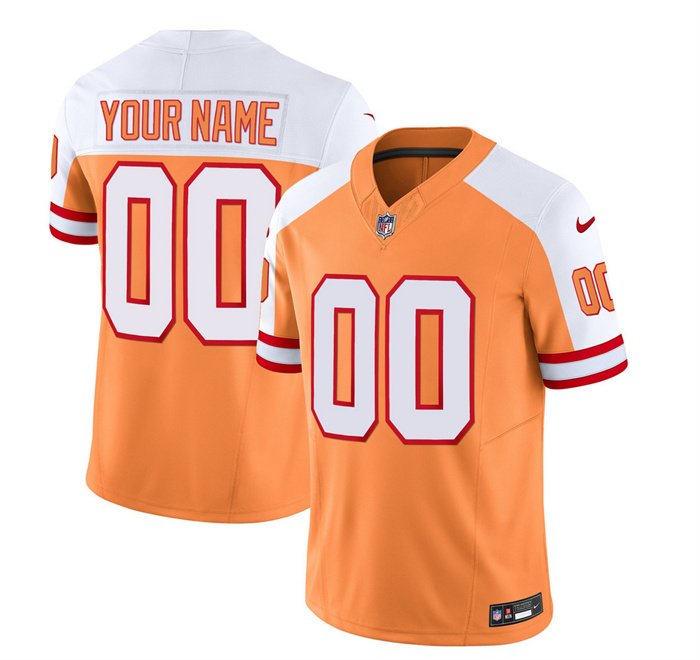 adult & youth Buccaneers Uniform 00 Custom name number Jersey Stitched Orange-White Activewear