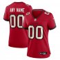 women's Tampa Bay Buccaneers Uniform 00 Custom name number Jersey Stitched Activewear Red Shirt