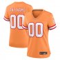 women's Tampa Bay Buccaneers Uniform 00 Custom name number Jersey Stitched Activewear Orange Shirt