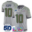 adult & youth Seattle Seahawks 10 Cooper Kupp Jersey Stitched Grey Super Bowl LX & 50th Season Patch
