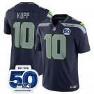 adult & youth Seattle Seahawks Uniform 10 Cooper Kupp Jersey Stitched Navy 50th Season Patch Shirt