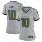 women's Seattle Seahawks Football Uniform 10 Cooper Kupp Jersey Stitched Activewear Gray Shirt